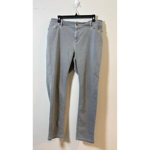 J.Jill Slim Ankle Jeans Gray Authentic Fit Stretch Women 16